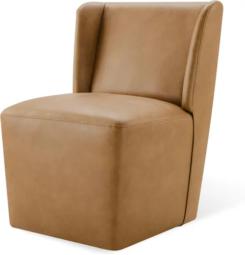 Vista 18 de KISLOT Juego de 1 sillas de comedor tapizadas con ruedas, color beige