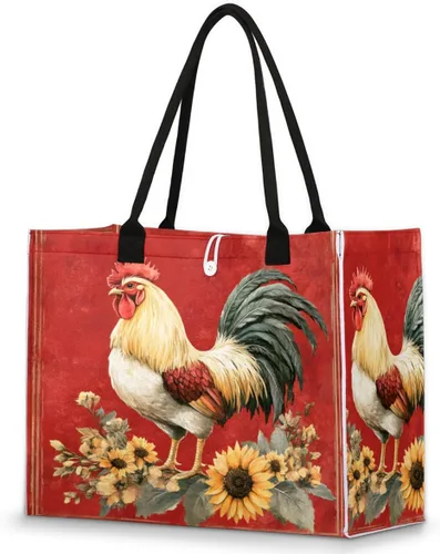 Vista 9 de Pardick Bolsa de mano reutilizable para mujer, bolsa de viaje, trabajo, compras, piscina y playa, A-04, Mediana