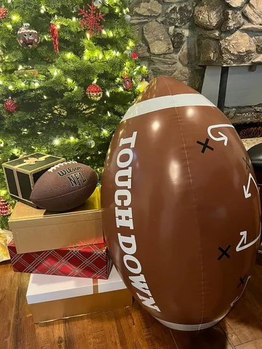 Vista 3 de GiftExpress Fútbol Americano Inflable Gigante Jumbo de 40" con Juego de Tee para Fiesta de Fútbol Americano, Día de Juego, Decoraciones Temáticas