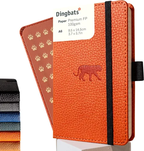 Vista 13 de Dingbats* - Cuaderno de bolsillo con puntos A6 de vida silvestre - Diario pequeño de tapa dura de piel sintética para trabajo, viajes, bolsillo