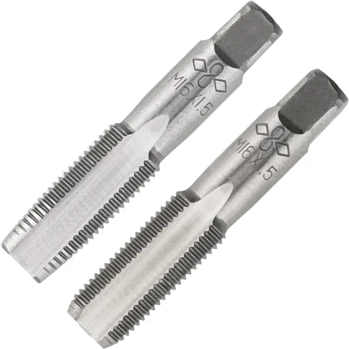 Vista 51 de M2 X 0.4 Mano métrica de grifo, mano derecha M2 X 0.016 in roscado mano grifo 1 par M2 X 0.4 Hand Tap 1Pair, Made of Alloy Tool Steel, Includes a