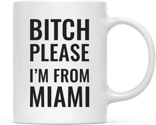 Vista 107 de Andaz Press Taza de café de 11 onzas, regalo de broma, Bitch Please I'm from Alabama, paquete de 1, incluye caja de regalo, divertidas ideas
