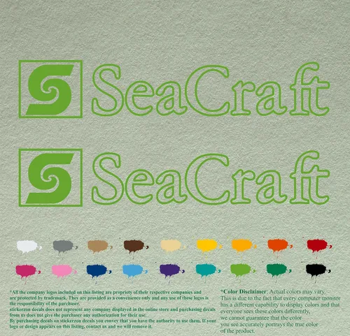 Vista 8 de SeaCraft Calcomanías de repuesto compatibles con Sea Craft, calcomanías de vinilo para barcos con motor fuera de borda, juego de 2