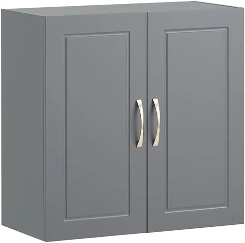 Vista 11 de Haotian Armario de pared para cuarto de lavado, gabinete de medicinas de almacenamiento para baño, cocina, garaje, torre de lino para baño, gabinete