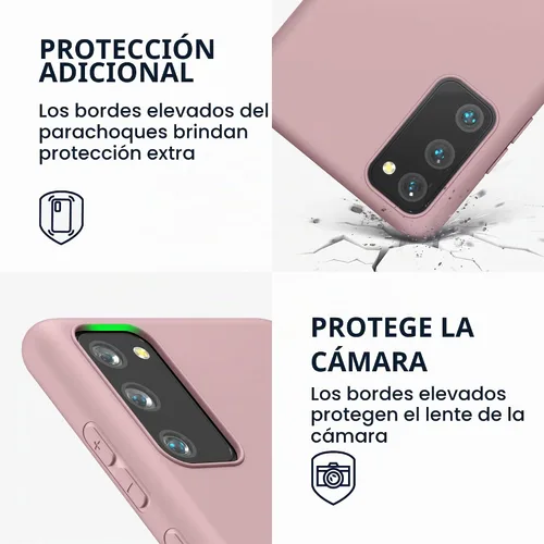 Vista 3 de kwmobile Funda compatible con Samsung Galaxy S20 FE - Funda protectora de silicona TPU suave y delgada - Rosa vintage Rosado(Vintage Pink)