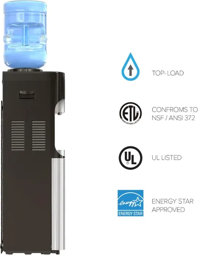 Vista 3 de Brio Essential Series - Dispensador de enfriador de agua de carga superior, dispensador de tres temperaturas, bloqueo de seguridad para niños