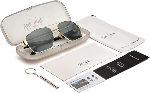 Vista 5 de veda Tinda Gafas de sol polarizadas deportivas de aviador para hombres y mujeres cuadradas modernas retro para conducir pesca 100 bloqueo UV400