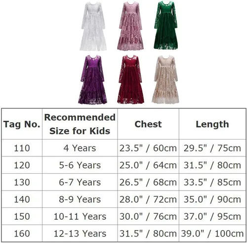 Vista 6 de Vestido de primera comunión con encaje blanco para niñas, boda, dama de honor, fiesta, bautizo, princesa, Aline, bohemio, rústico, baile, Blanco