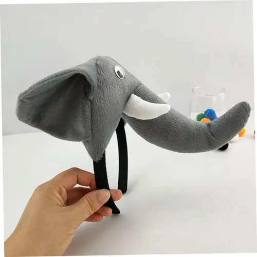 Vista 2 de HOLIDYOYO 5pcs Set Headband Adult Costumes Costumes Cosplay Accessories Animal Ears Headband Elephant Costume Elephant Ears Headband Cartoon