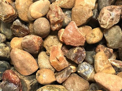Vista 6 de Piedras de cornalina áspera, piezas grandes de 1 pulgada en bolsa de terciopelo (1 libra)
