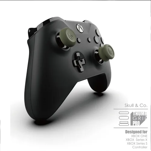 Vista 2 de Skull & Co. Skin, CQC and FPS Thumb Grips Joystick Cap Analog Stick Cover for Xbox Controller- Black, Set of 6