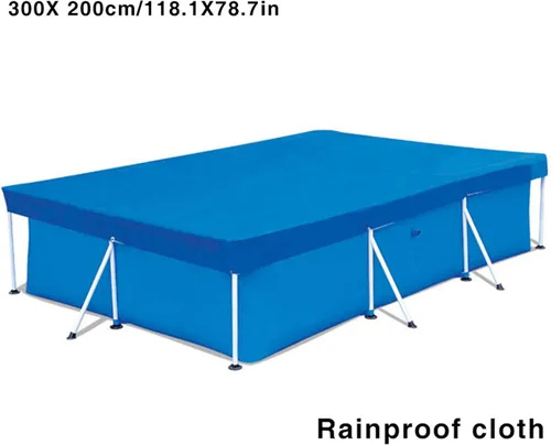 Vista 2 de Piscina rectangular para piscina intexes, cubiertas de piscina para piscinas sobre el suelo, piscina rectangular con cuerdas, piscina inflable