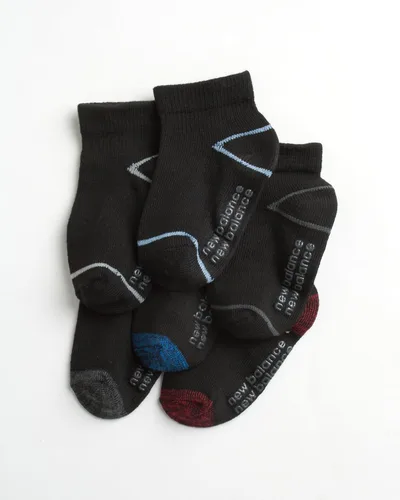 Vista 2 de New Balance Calcetines para bebé, paquete de 12 calcetines antideslizantes de corte de cuarto (bebébebé)