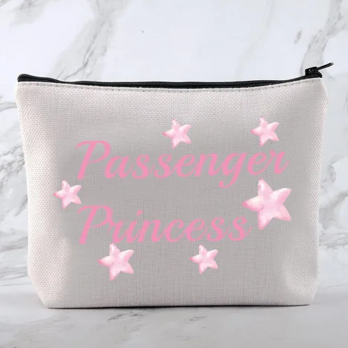 Vista 3 de MNIGIU Bolsa de cosméticos divertida para novia, bolsa de maquillaje de princesa para pasajeros, regalo de princesa, Pasajero Princesa, Multiusos