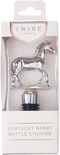 Vista 6 de Twine Derby - Tapón para botella de vino, mantiene el vino fresco, tapón de botella de caballo, se adapta a botellas estándar, metal, sello de goma