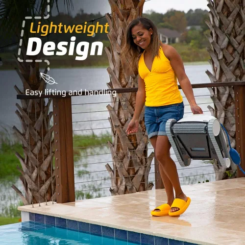 Vista 7 de Dolphin Proteus DX3 Aspiradora robótica automática para piscina, con escalada de paredes, cepillo de fregado activo, ideal para piscinas enterradas