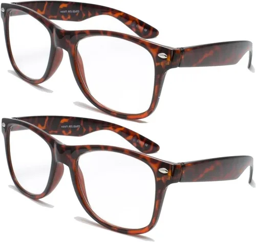 Vista 4 de 2 pares de anteojos de lectura de lujo, cómodos y elegantes para lectores simples 2 pares negros