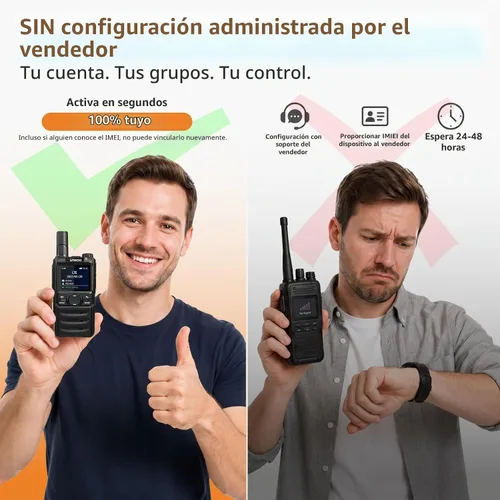 Vista 6 de Walkie Talkies gratis de por vida de rango ilimitado 4G LTE POC Radios