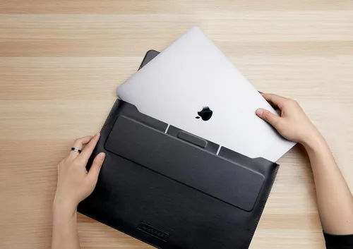 Vista 2 de Hyper Shield Stand & Go - Funda para laptop MacBook Pro de 15/16 pulgadas, color negro