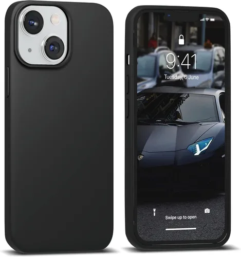 Vista 22 de IceSword Funda compatible con iPhone 13 Mini, color azul bebé, funda de silicona ultra delgada, a prueba de golpes, suave, de 5.4 pulgadas, azul