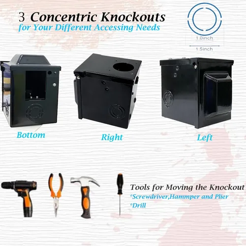 Vista 5 de RV/EV - Caja de toma de corriente de 50 amperios y 125/250 voltios, panel de alimentación cerrado con cerradura impermeable, receptáculo 14-50R