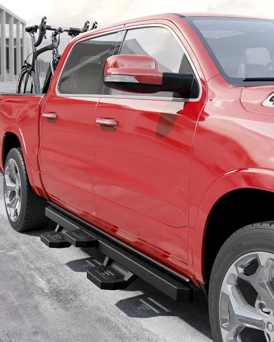 Vista 6 de KYBOLT Estribos compatibles con Dodge Ram 1500 Crew Cab 2009-2024 (solo clásico 2019-2024), 2010-2024 Ram 2500/3500 barras laterales Nerf barras