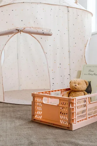 Vista 5 de 3 Sprouts Caja plegable de plástico reciclado, caja de almacenamiento plegable apilable para organización para adultos y niños, caja de plástico
