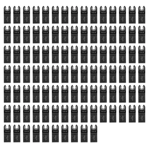 Vista 2 de 100 Piezas Hojas de Herramientas Oscilantes, Hojas de Sierra Oscilantes Universales Profesionales, Hojas Multiherramienta para Madera, Herramienta