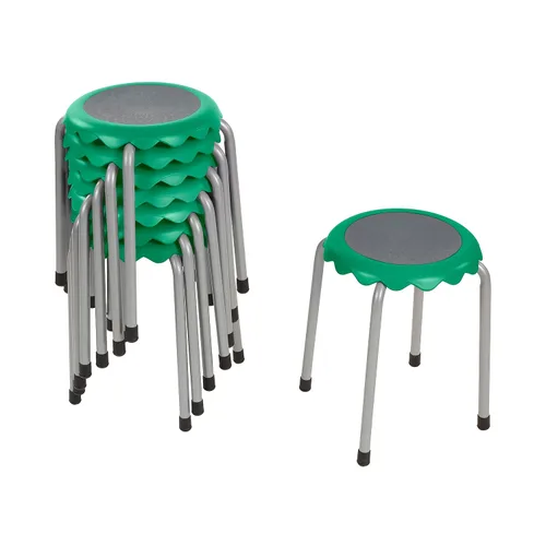 Vista 16 de ECR4Kids Daisy Taburete apilable con juego de asientos deslizantes, asientos flexibles, surtido, 8 piezas