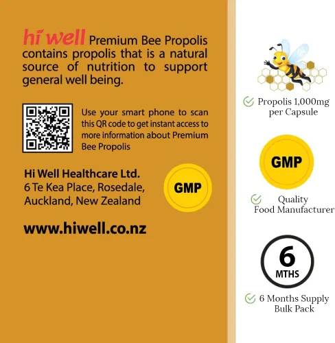 Vista 6 de Hi Well Premium Bee Propolis 500Softgels