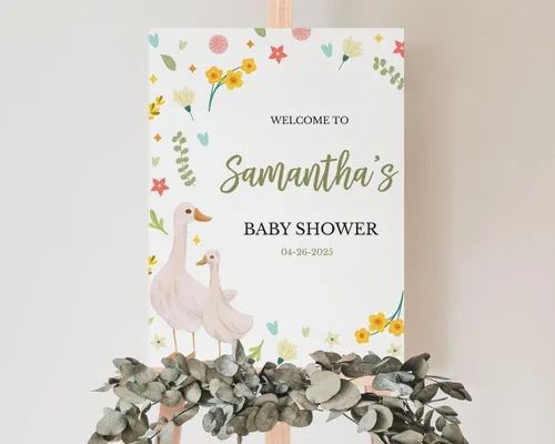 Vista 27 de Letrero de bienvenida con texto en inglés "Oh Boy Safari Animals Baby Show", cartel de bienvenida para baby shower, cartel de bienvenida para baby