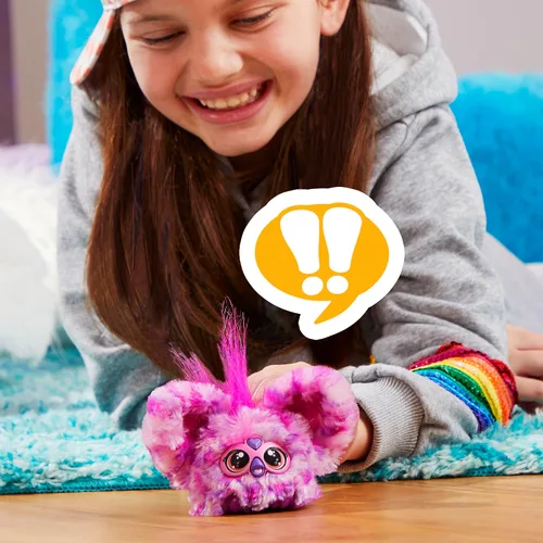 Vista 6 de Furby Furblets Hip-Bop Mini Friend, más de 45 sonidos, música hip hop y frases furbish, juguetes de peluche electrónicos, rosa y morado, regalos