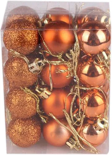 Vista 16 de QueenBox® 24 bolas de Navidad de plástico de 1.18 pulgadas para decoración de árbol de Navidad, vacaciones y fiestas
