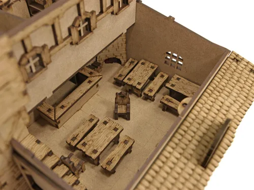 Vista 4 de TowerRex Tavern DND Terrain 1.102 in - Miniatura de fantasía para juegos de mesa Warhammer, Pathfinder y D&D