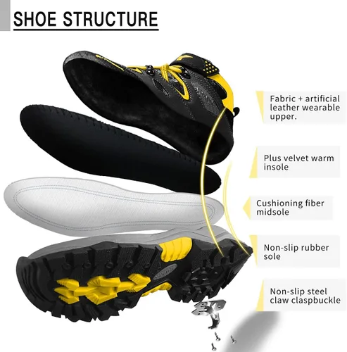 Vista 5 de Littleplum Boys Snow Boots Winter Waterproof Antiskid Boots Hiking Outdoor Shoes Booties for Unisex Kids (Little KidBig Kid)