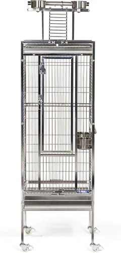 Vista 3 de Prevue Pet Products Pequeña jaula para pájaros de acero inoxidable