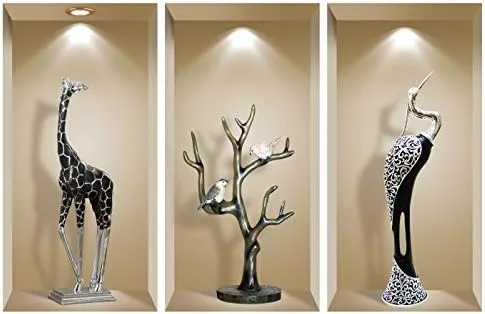 Vista 9 de NR1 - Juego de calcomanías de pared 3D, decoración de pared 3D, calcomanías de pared para sala de estar, calcomanías de pared para dormitorio