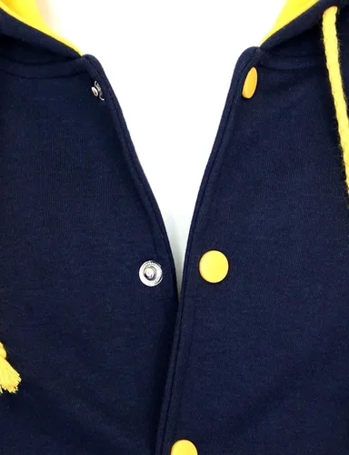 Vista 4 de BCPOLO Chaqueta de béisbol con capucha Chaqueta de béisbol Varsity Chaqueta de algodón Letterman