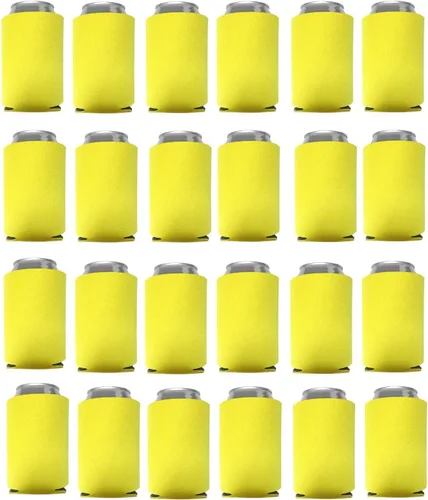 Vista 3 de Fundas enfriadoras de latas de espuma de poliéster en blanco (12, color rubor)