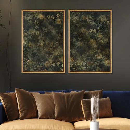 Vista 73 de SIGNWIN Lienzo enmarcado para pared, ilustraciones abstractas texturizadas en tonos beige terrosos, arte moderno, decorativo, contemporáneo