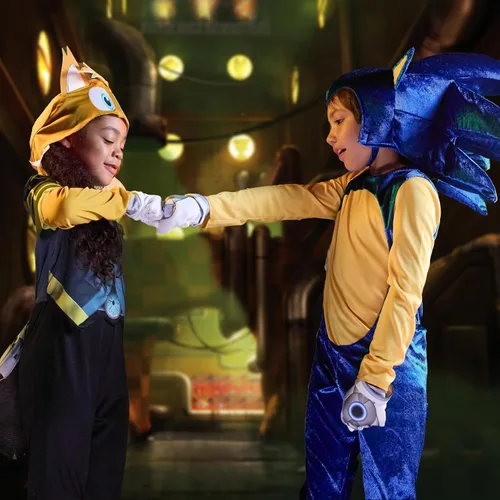 Vista 5 de Disguise Disfraces de Sonic para niños, monos con capucha oficiales de Sonic Prime