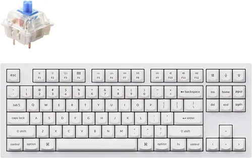 Vista 22 de Keychron Q3 QMK/VIA Teclado mecánico personalizado con cable, diseño sin llave de aluminio completo, macro programable con interruptor marrón