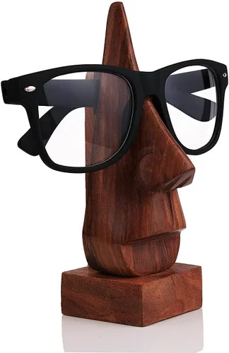 Vista 6 de Regalo para Navidad o cumpleaños a sus seres queridos Clásico tallado a Mano palisandro Soporte de lentes/ gafas