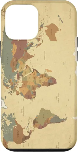Vista 16 de Funda para teléfono inteligente con diseño de mapa mundial para iPhone 17