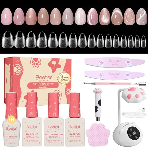 Vista 11 de Beetles - Kit de 504 puntas de uñas postizas, juego de extensión de uñas
