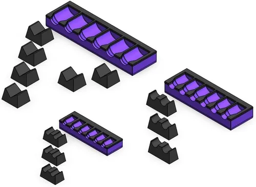 Vista 31 de MagAttach Organizadores de Extensión de Dados (1/2", Negro/Negro)