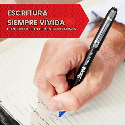 Vista 6 de Sharpie Bolígrafo de punta de flecha (0.028 in) para líneas llamativas, tinta negra, 12 unidades De tinta negra