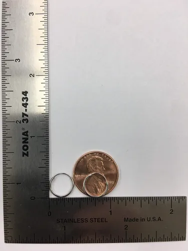 Vista 7 de Aretes de argollas sinfín redondas de oro blanco de 14 ct - 10-18 mm