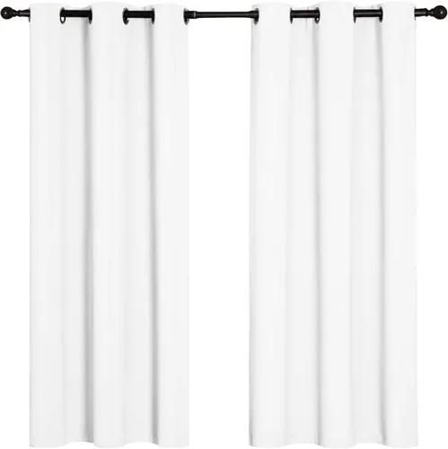 Vista 20 de Cortinas opacas para oscurecer la habitación, con aislamiento térmico, cortinas opacas con ojales para puertas y ventanas de poliéster