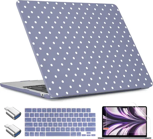Vista 15 de TWOLSKOO Funda para MacBook Air de 15 pulgadas 2025 2024 2023 Release M4 A3241 M3 A3114 M2 A2941, carcasa rígida de plástico, protector de pantalla